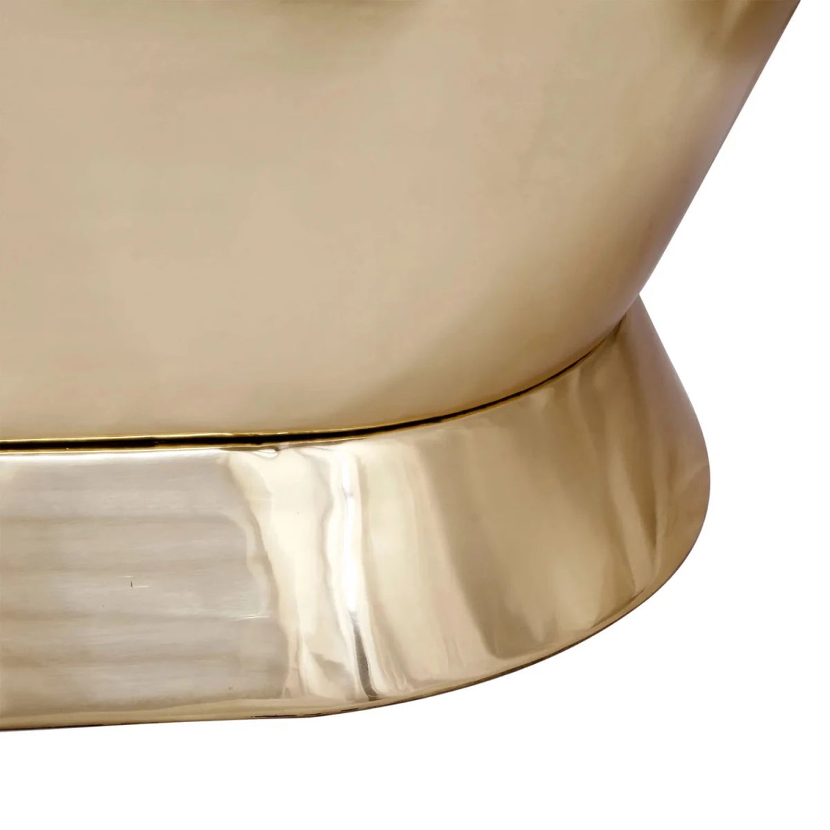 Coppersmith Creations Brass Freestanding Bathtub Nickel Interior Slanting Base in Warm Brass