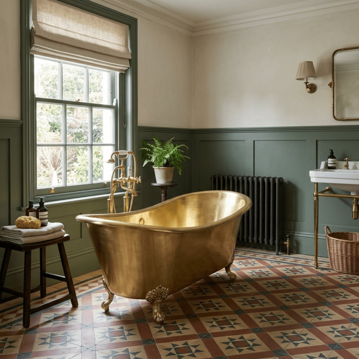 Coppersmith Creations Brass Golden Polish Freestanding Bath Tub Traditional Clawfoot in Brass Golden Finish