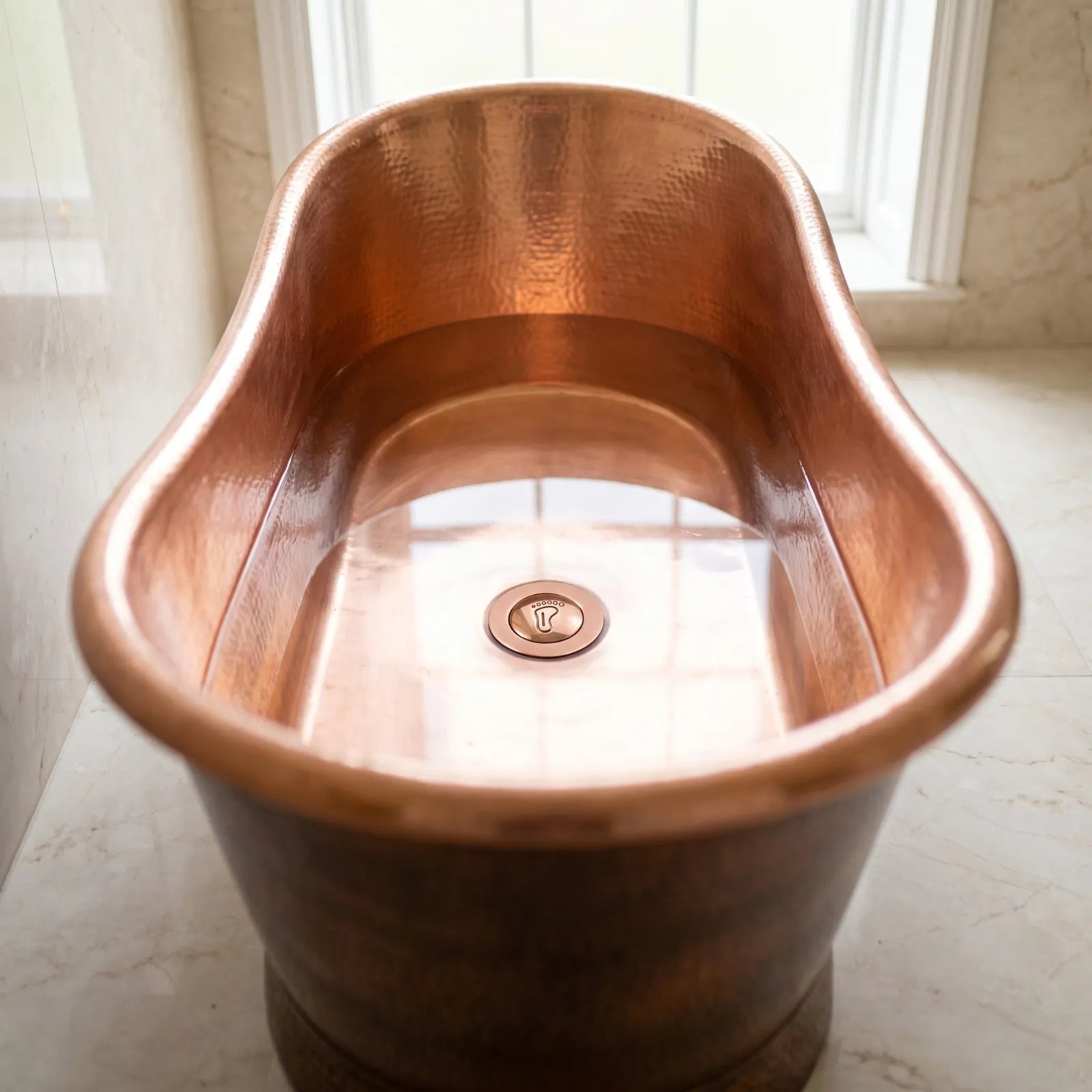 Coppersmith Creations Brass Popup Waste for Bathtubs in Copper