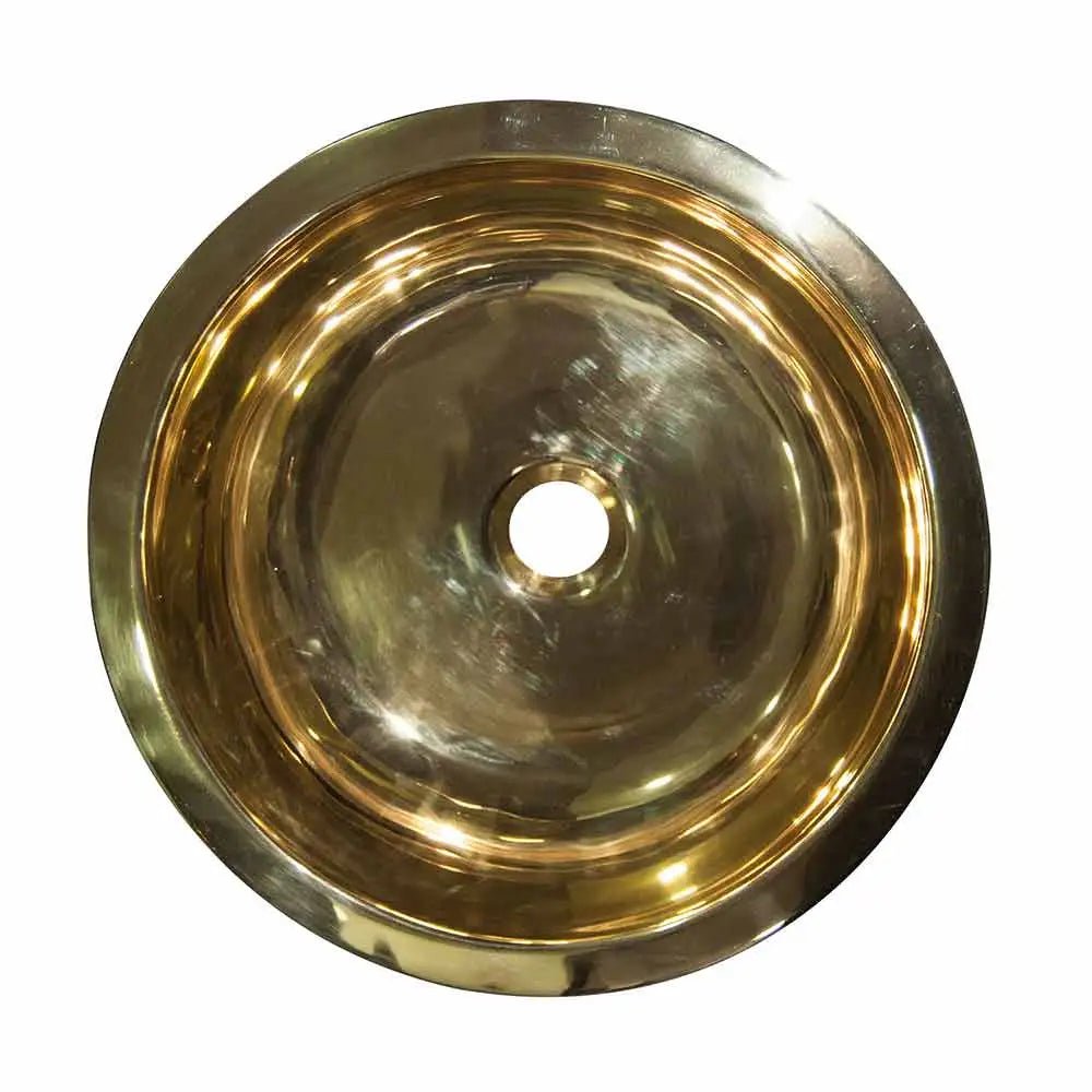 Coppersmith Creations Brass Sink Pattern Exterior Double Wall Design in