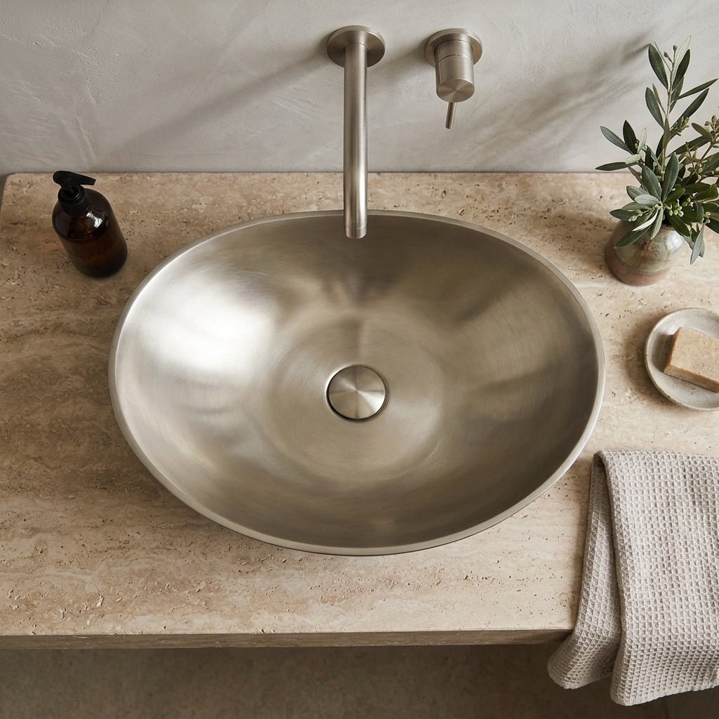 Coppersmith Creations Cast Bronze Sink 16 inch Earthen Lamp Style in