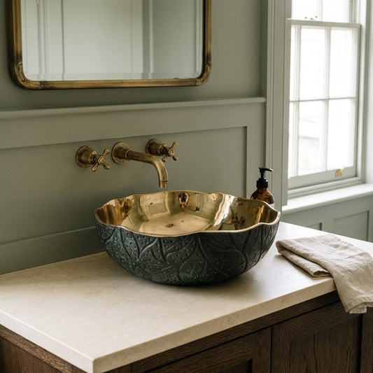 Coppersmith Creations Cast Bronze Sink Antique Finish 419mm in