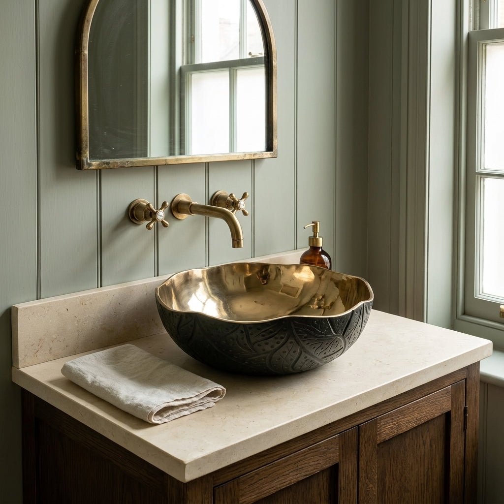 Coppersmith Creations Cast Bronze Sink Antique Finish 419mm in