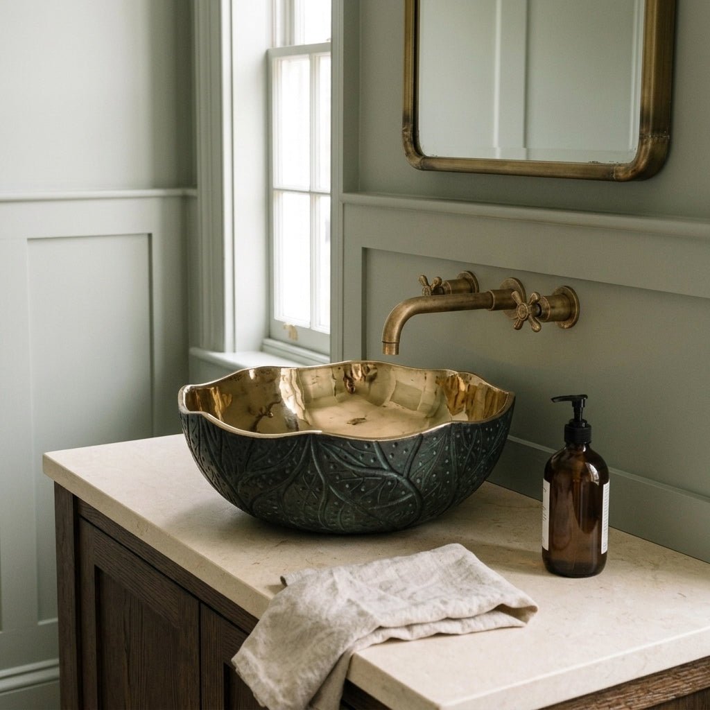 Coppersmith Creations Cast Bronze Sink Antique Finish 419mm in