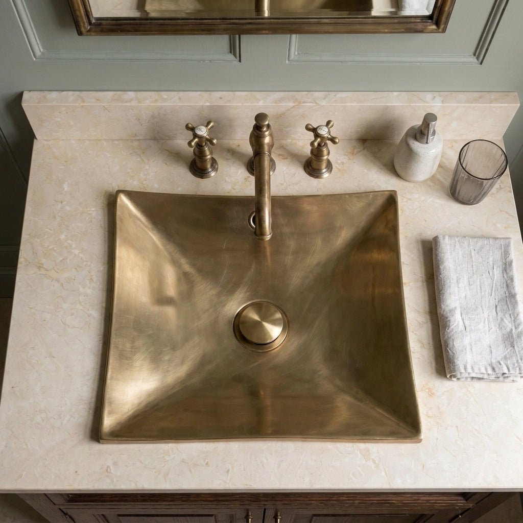 Coppersmith Creations Cast Bronze Sink Antique Finish in