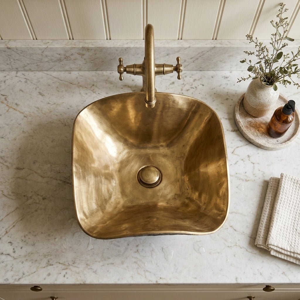 Coppersmith Creations Cast Bronze Sink Flower Shaped in