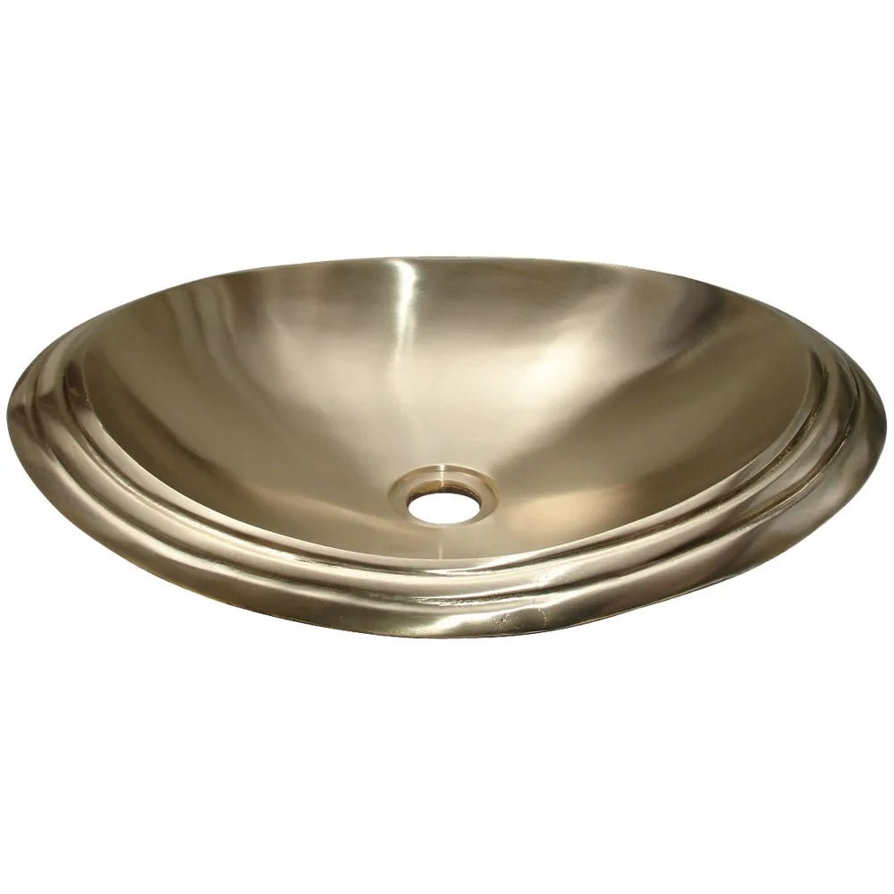 Coppersmith Creations Cast Bronze Sink Oval Shiny Yellow in