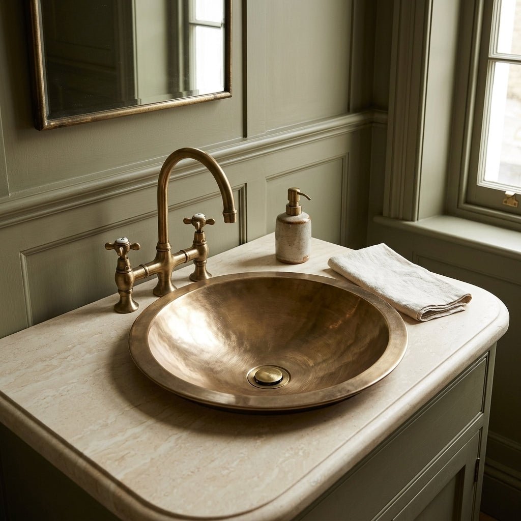 Coppersmith Creations Cast Bronze Sink Round 17x4 in