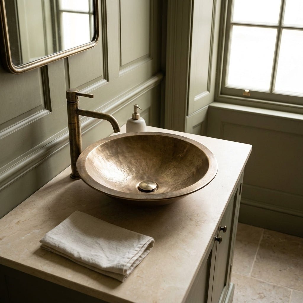 Coppersmith Creations Cast Bronze Sink Round 17x4 in