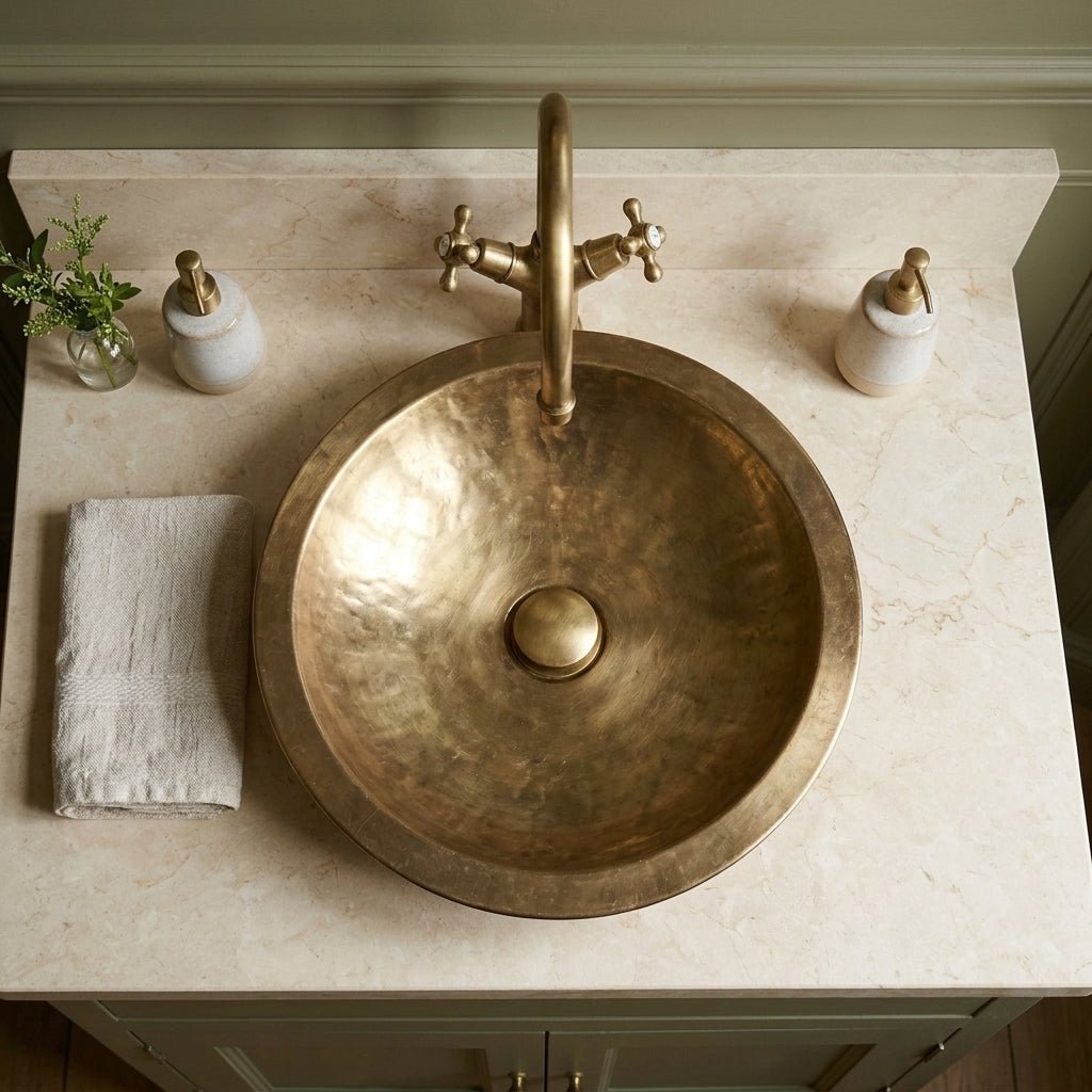 Coppersmith Creations Cast Bronze Sink Round 17x4 in