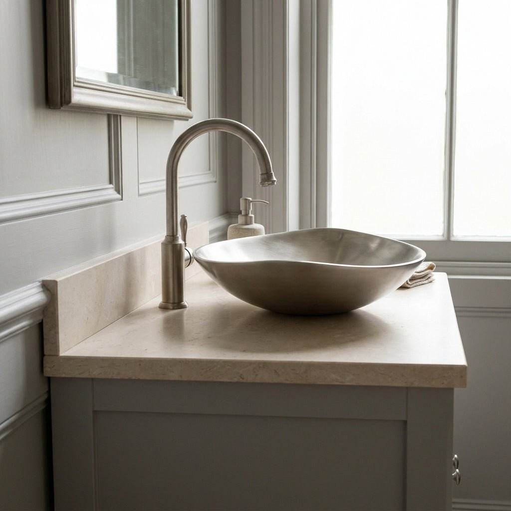 Coppersmith Creations Cast Bronze Sink White Bronze in