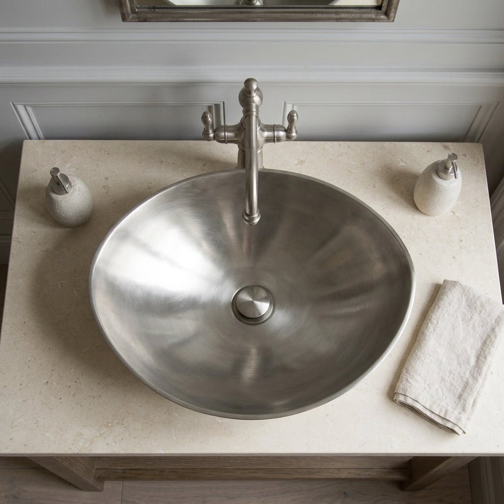 Coppersmith Creations Cast Bronze Sink White Bronze in