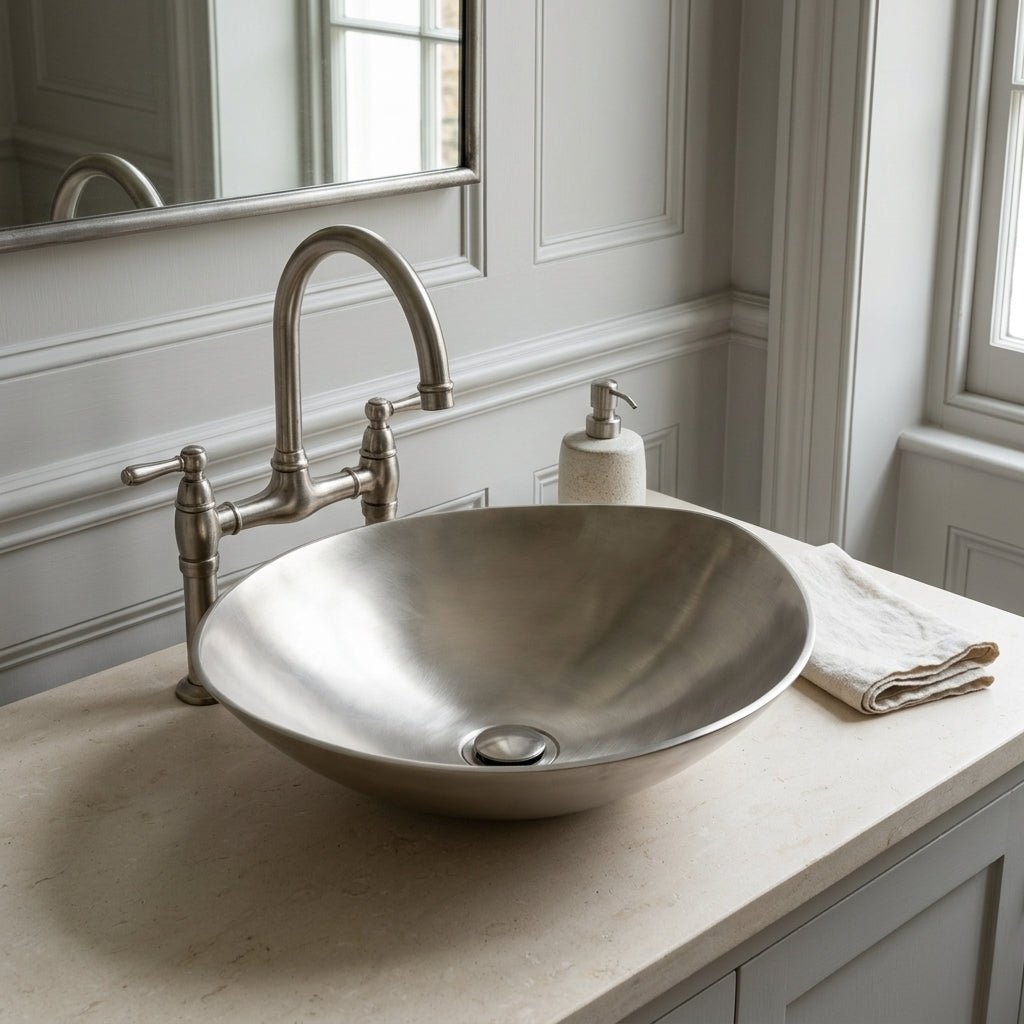 Coppersmith Creations Cast Bronze Sink White Bronze in