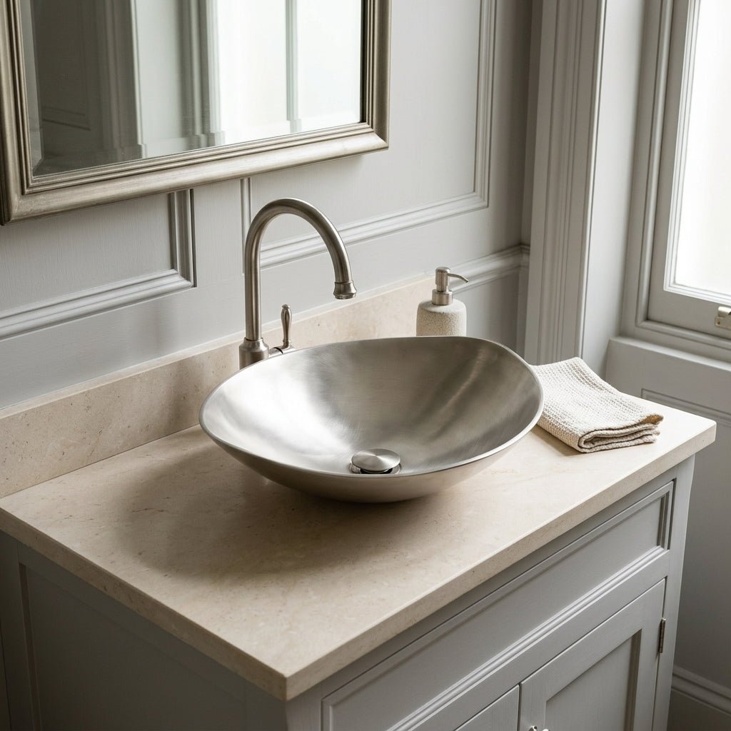 Coppersmith Creations Cast Bronze Sink White Bronze in