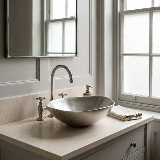 Coppersmith Creations Cast Bronze Sink White Bronze in