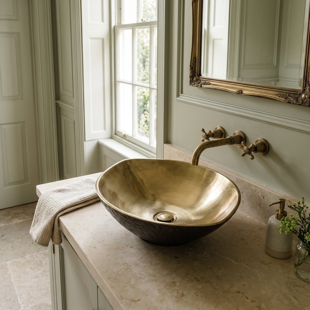 Coppersmith Creations Cast Bronze Sink Yellow Bronze in