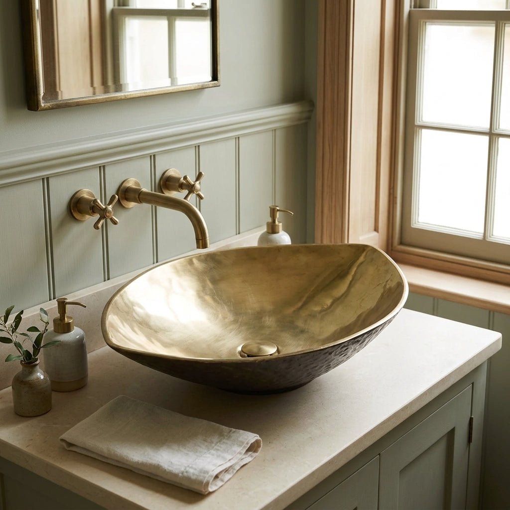 Coppersmith Creations Cast Bronze Sink Yellow Bronze in