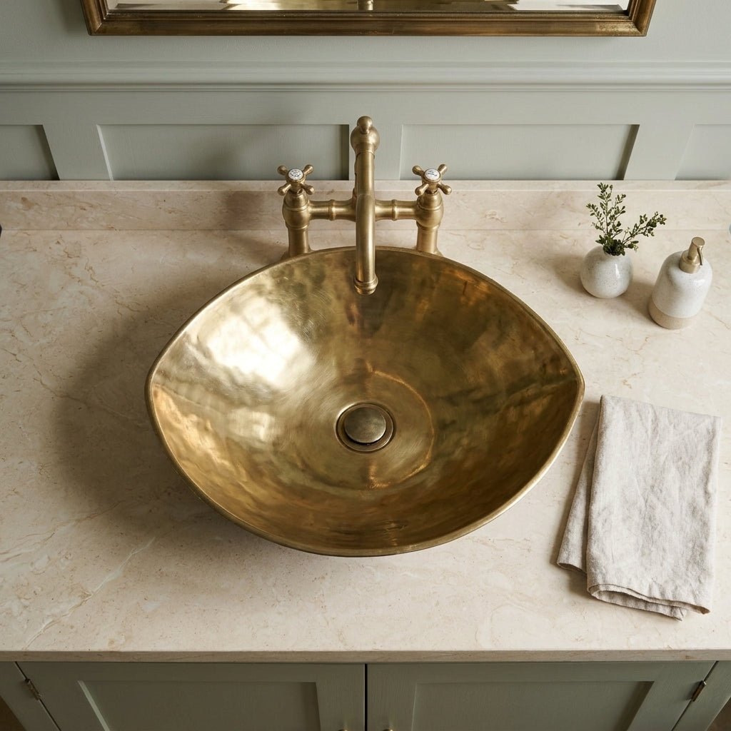 Coppersmith Creations Cast Bronze Sink Yellow Bronze in