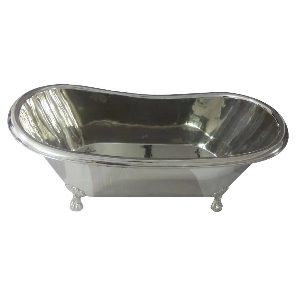 Coppersmith Creations Clawfoot Copper Bathtub Full Nickel Finish in Nickel