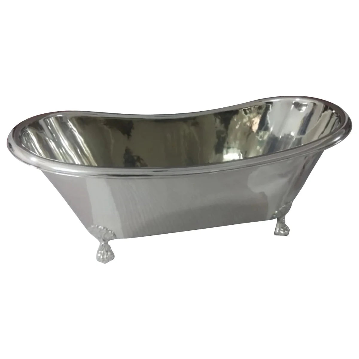 Coppersmith Creations Clawfoot Copper Bathtub Full Nickel Finish in Nickel