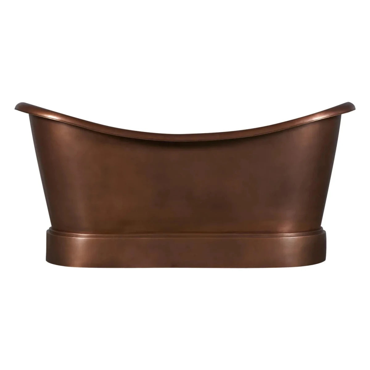 Coppersmith Creations Copper Freestanding Bathtub Antique Style Double Slipper 72 inches in Dark Antique Copper