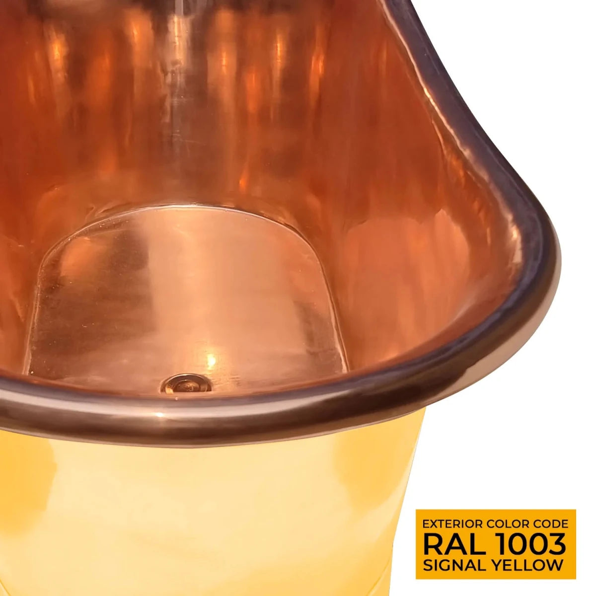 Coppersmith Creations Copper Freestanding Bathtub Straight Base Choice of Colour in Hand Waxed