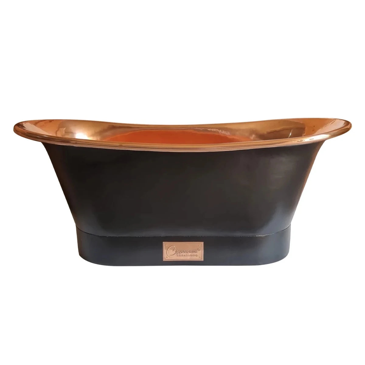 Coppersmith Creations Copper Freestanding Bathtub Straight Base Choice of Colour in Lacquered