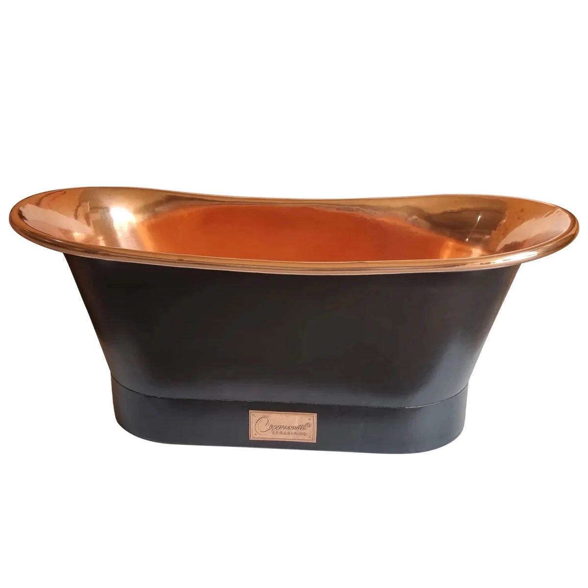 Coppersmith Creations Copper Freestanding Bathtub Straight Base Choice of Colour in Lacquered