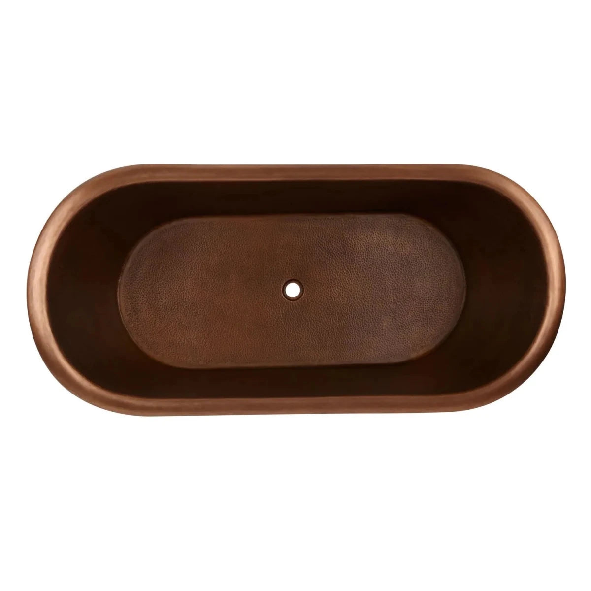 Coppersmith Creations Copper Freestanding Clawfoot Bathtub Turquoise Patina Exterior Antique Copper Interior in Turquoise