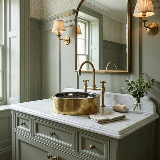 Coppersmith Creations Double Wall Brass Sink Lustrous Nickel Finish Inside in