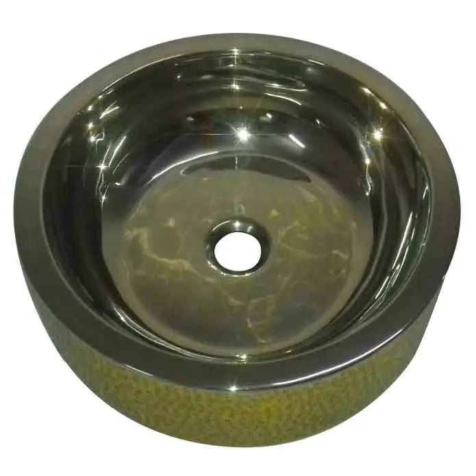Coppersmith Creations Double Wall Brass Sink Lustrous Nickel Finish Inside in