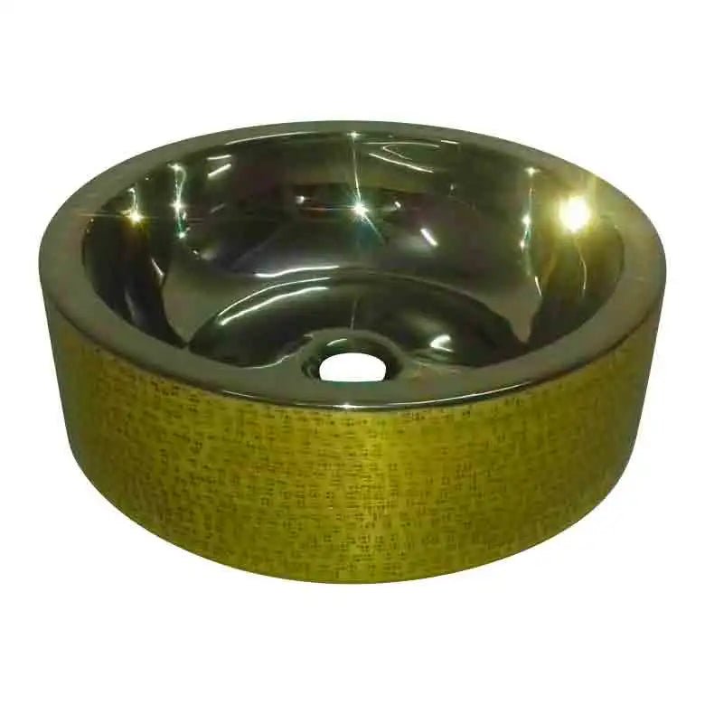 Coppersmith Creations Double Wall Brass Sink Lustrous Nickel Finish Inside in