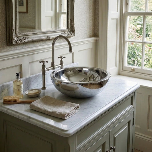 Coppersmith Creations Double Wall Steel Sink in Shiny Finish