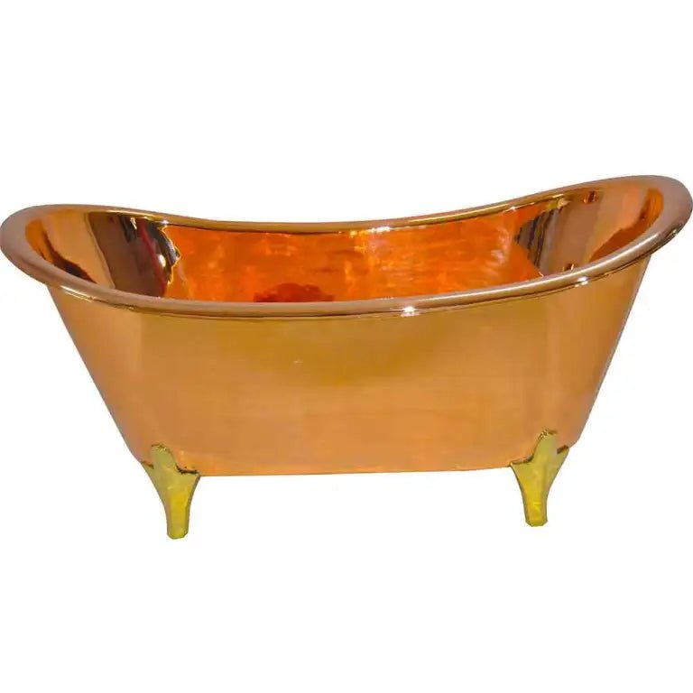 Coppersmith Creations Full Copper Finish Brass Legs Bathtub in Copper