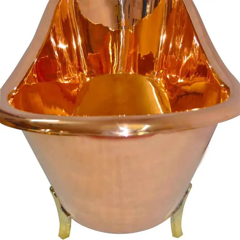 Coppersmith Creations Full Copper Finish Brass Legs Bathtub in Copper