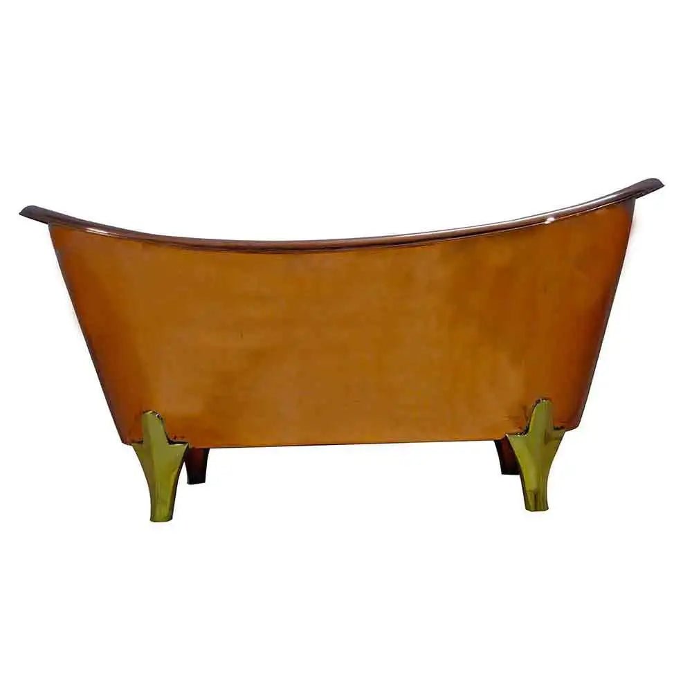 Coppersmith Creations Full Copper Finish Brass Legs Bathtub in Copper