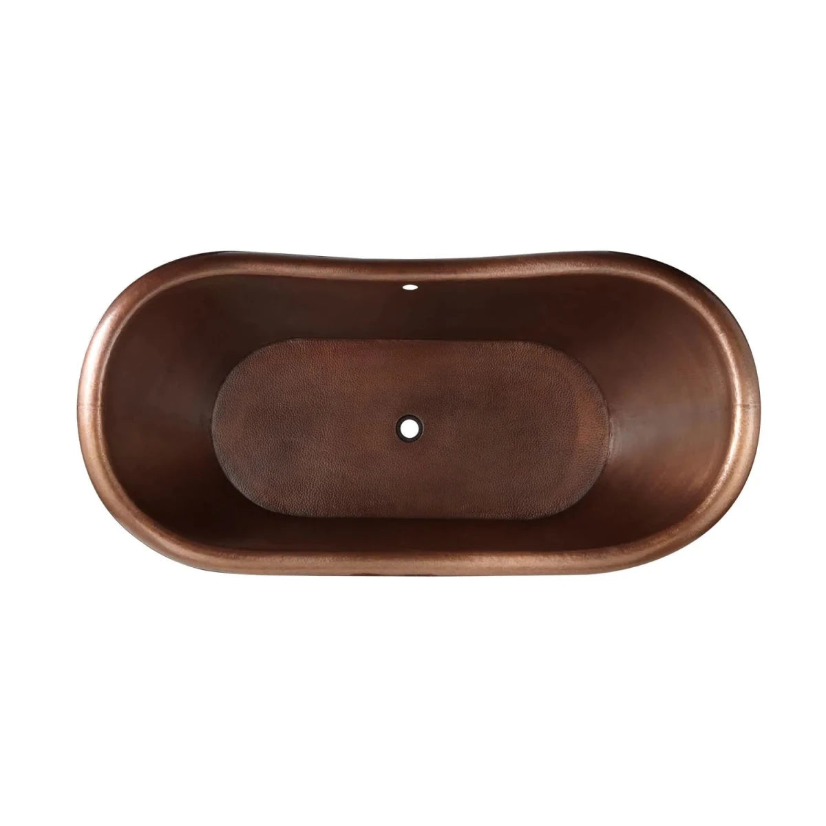 Coppersmith Creations Hammered Antique Copper Tub with Ring Handles in Antique Copper