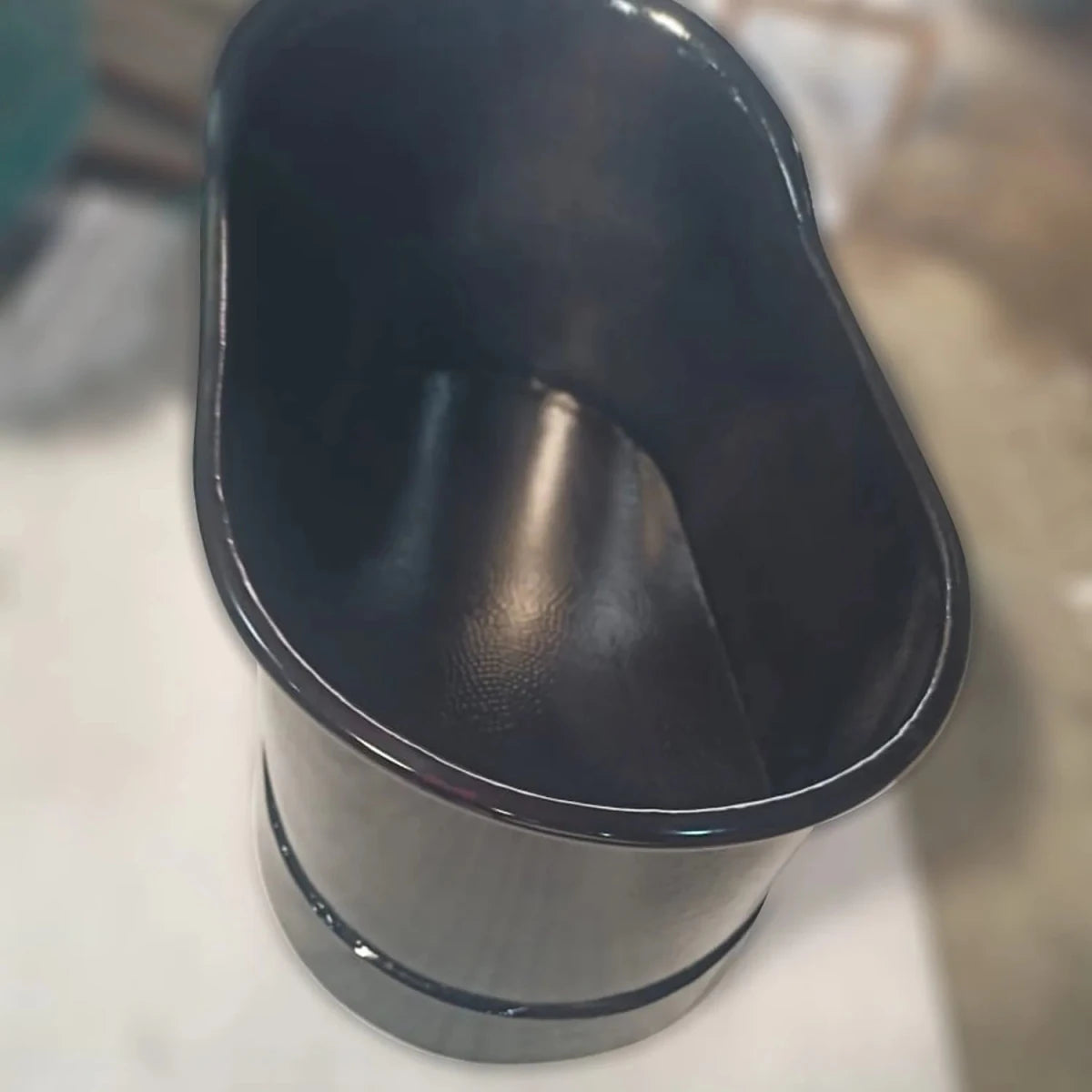Coppersmith Creations Hammered Copper Bathtub Black Interior & Exterior Finish in Black