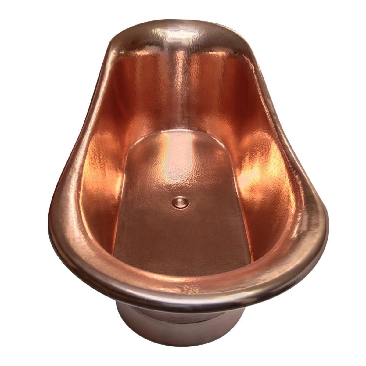 Coppersmith Creations Hammered Copper Freestanding Bathtub Straight Base in Hammered Copper