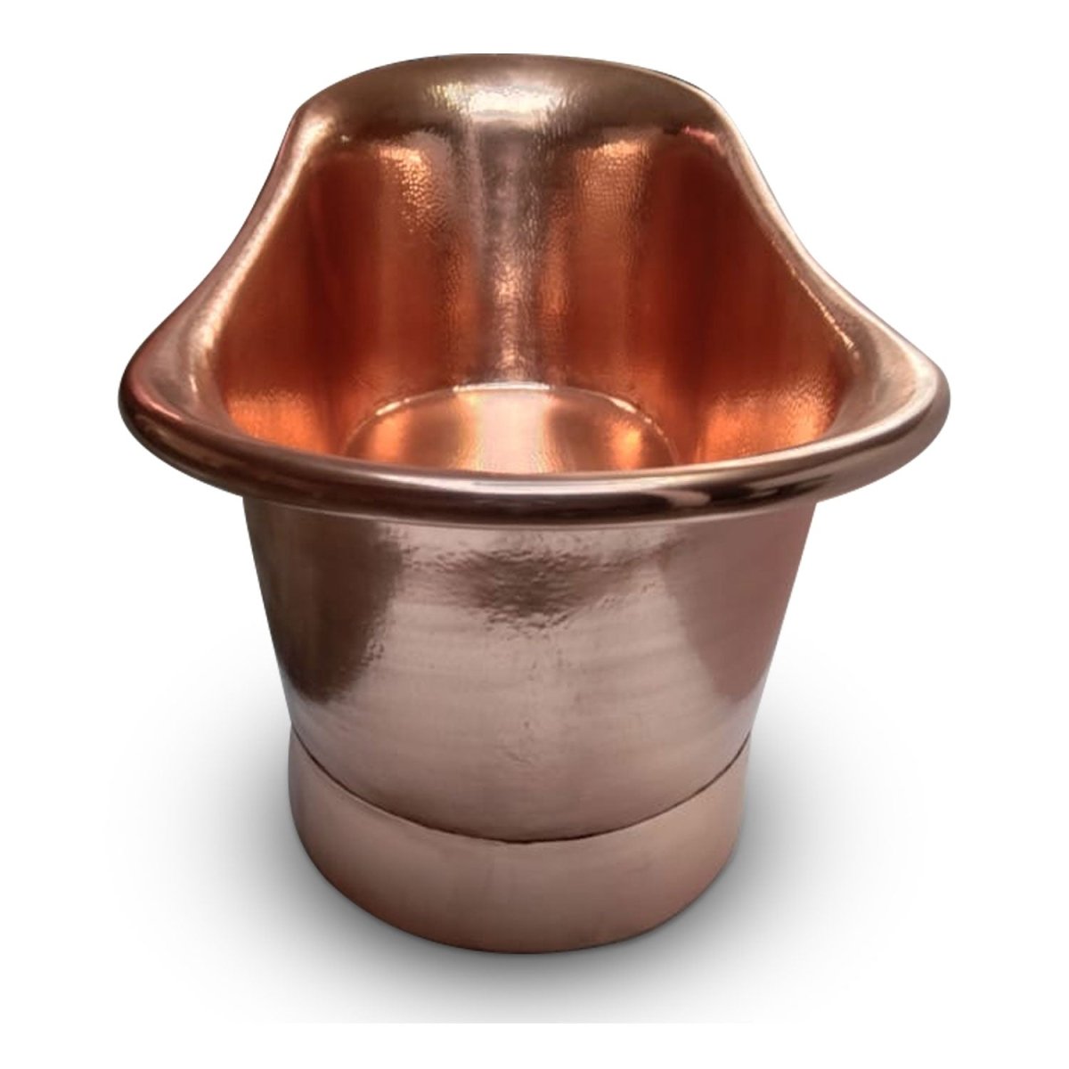 Coppersmith Creations Hammered Copper Freestanding Bathtub Straight Base in Hammered Copper