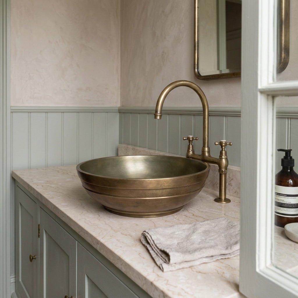 Coppersmith Creations Heritage Cast Bronze Sink 5 Signature Designs in Basilius