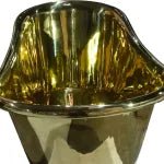 Coppersmith Creations Rolled Pipe Top Full Polished Brass Bathtub in Brass