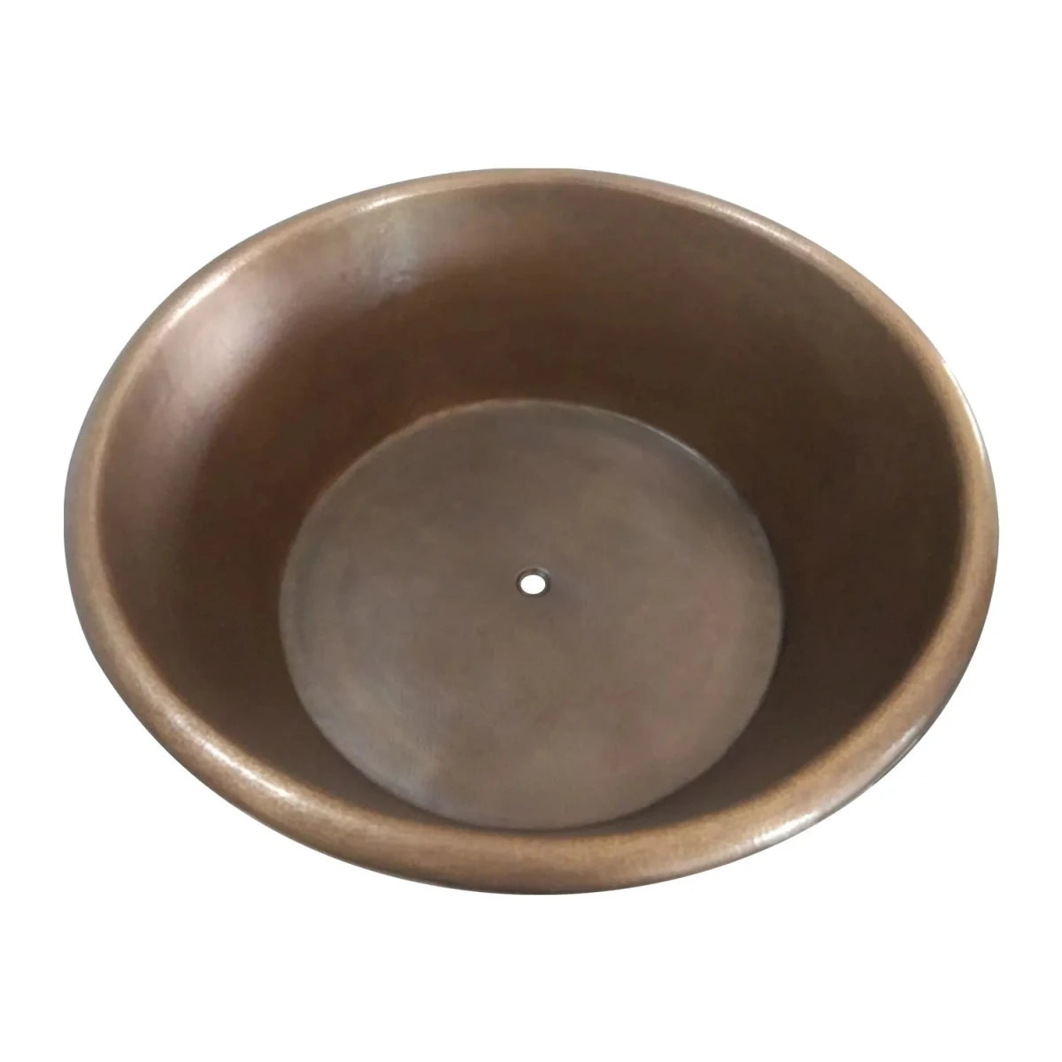 Coppersmith Creations Round Copper Tub Hammered Antique in Antique Copper