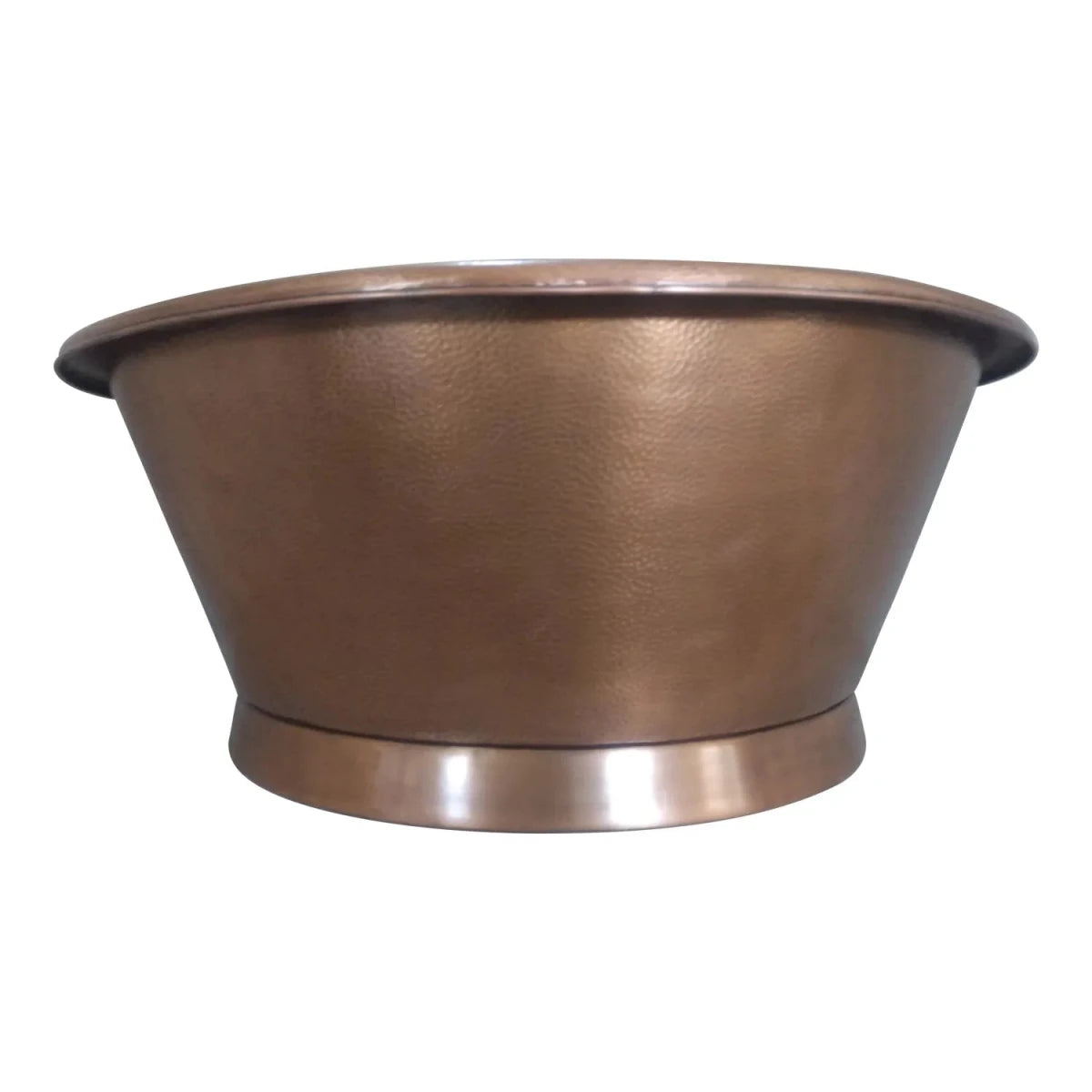 Coppersmith Creations Round Copper Tub Hammered Antique in Antique Copper