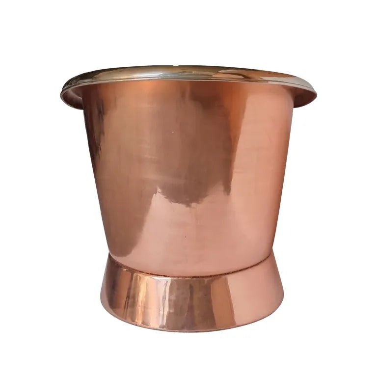 Coppersmith Creations Slanting Base Copper Bathtub Nickel Inside Copper Outside in Copper