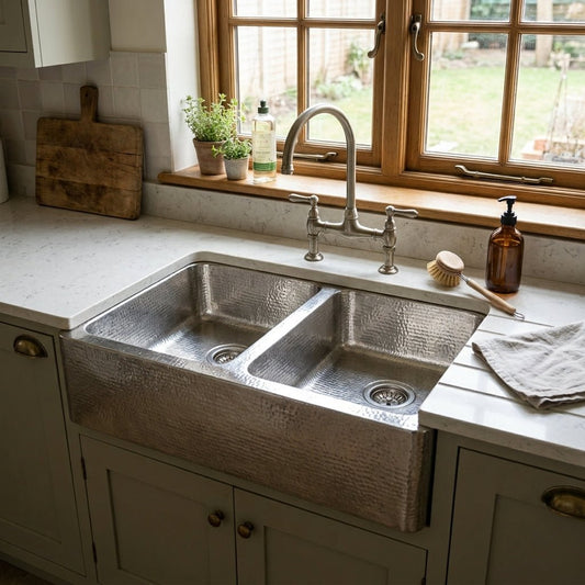 Coppersmith Creations Stainless Steel Kitchen Sink Front in Single bowl