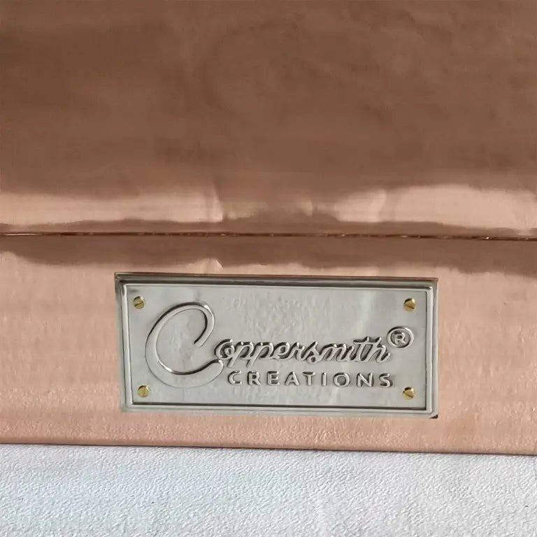 Coppersmith Creations Straight Base Copper Bathtub Nickel Inside in Copper
