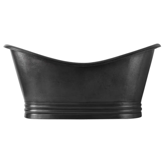 Coppersmith Hammered Charcoal Dark Antique Copper Tub in Charcoal Black