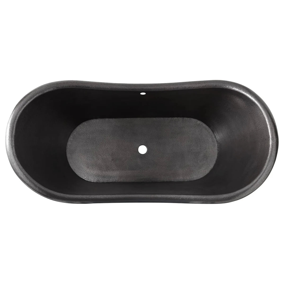 Coppersmith Hammered Charcoal Dark Antique Copper Tub in Charcoal Black
