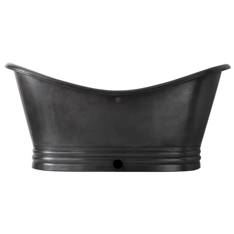 Coppersmith Hammered Charcoal Dark Antique Copper Tub in Charcoal Black